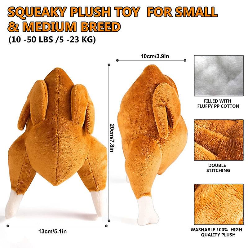 Simulated roast chicken plush dog toy