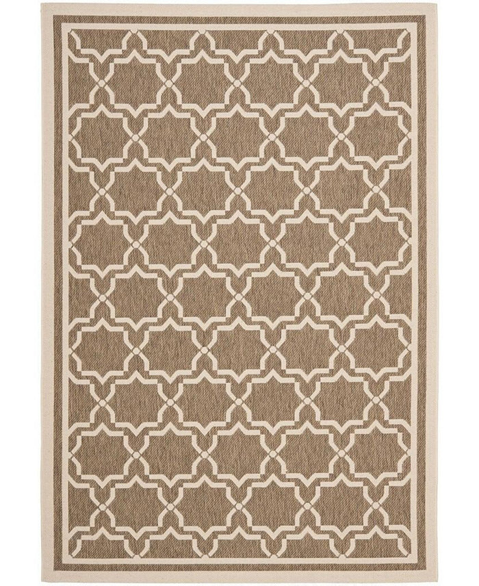 Safavieh Courtyard CY6916 Brown and Bone 9' x 12' Outdoor Area Rug