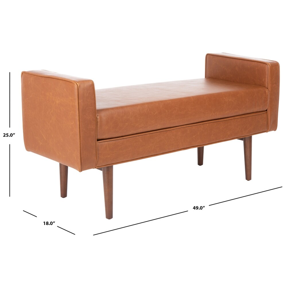 SAFAVIEH Henri Mid century Modern 25 inch Bench   49\