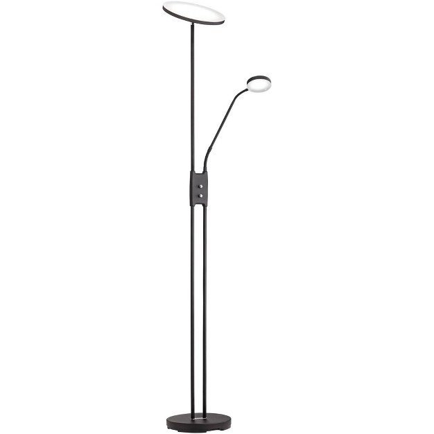 Tall Satin Black Led Adjustable For Living Room Reading Bedroom Office House Home