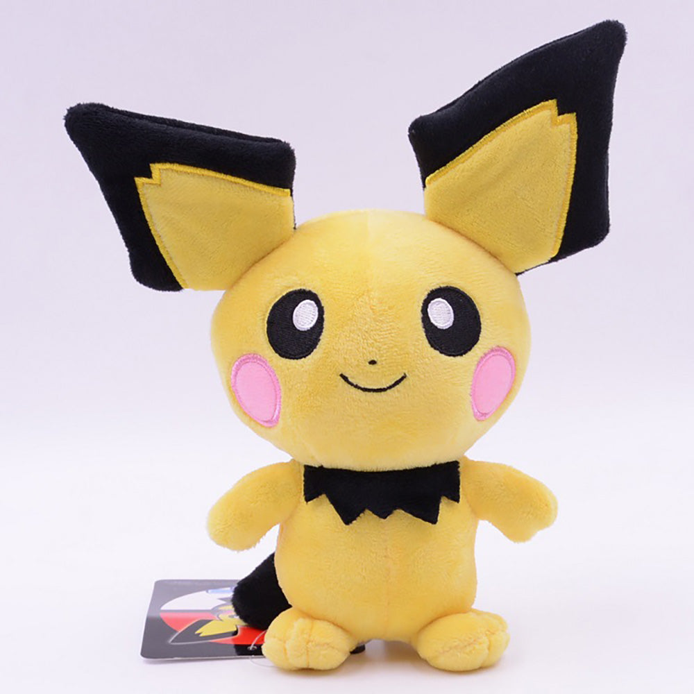 Takara Tomy Pokemon Pichu Plush Lovely Pikachu Juvenile Version Evolution Toy Hobby Collection Doll Kawaii Gift for Girl