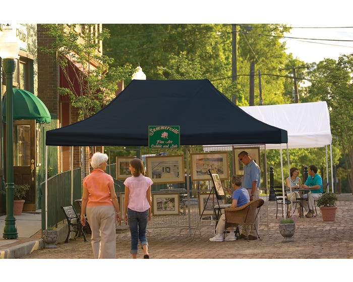 ShelterLogic 10 x 15 HD Series Pop Up Canopy， Black Cover - 22553