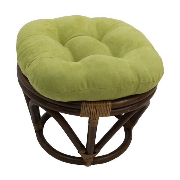 18-inch Round Microsuede Footstool/Ottoman Cushion (Cushion Only) - 18 x 18