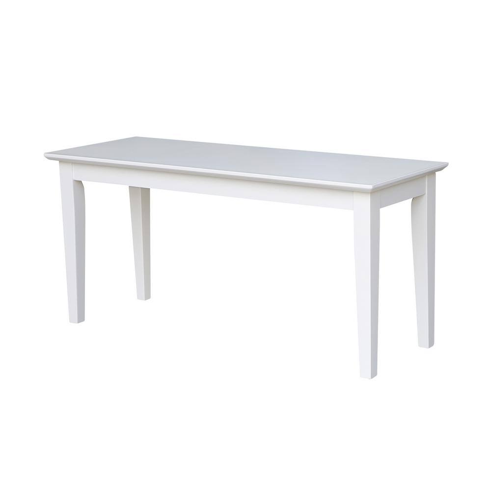 International Concepts Pure White Shaker Bench BE08-39