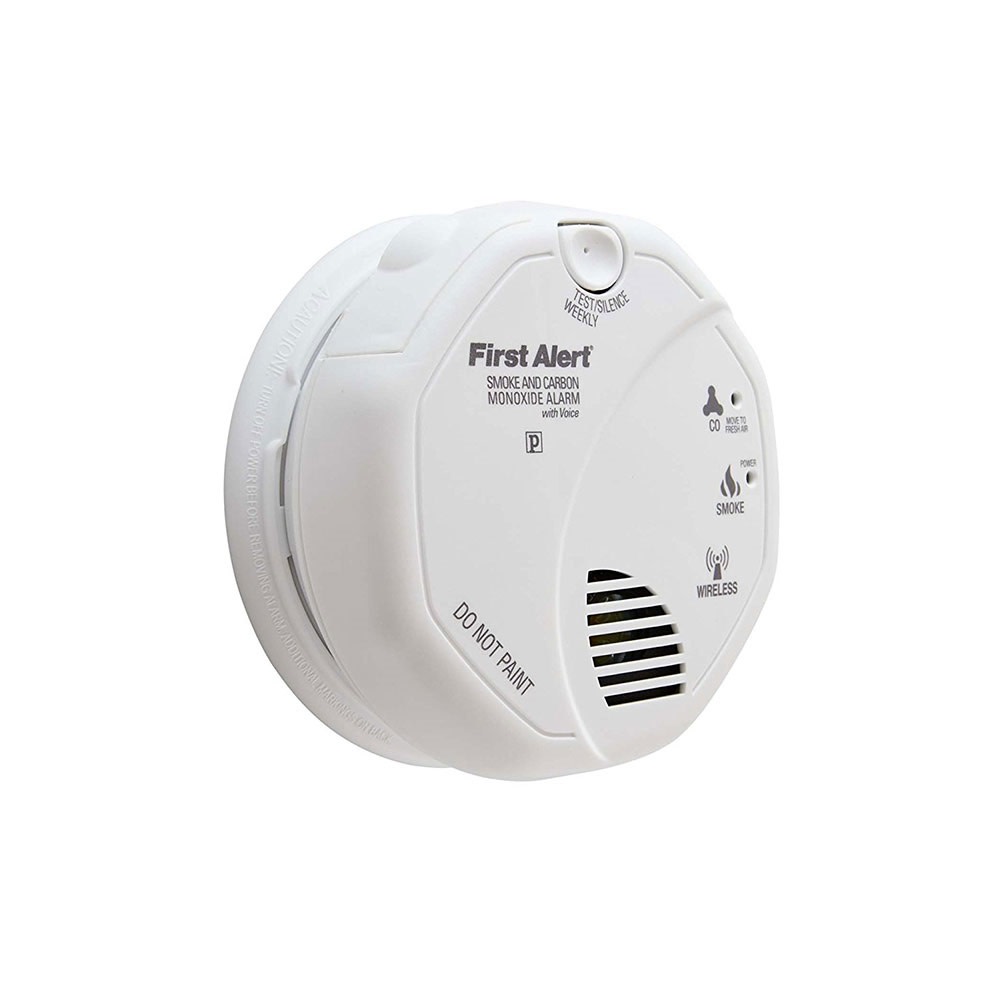 Wireless Interconnect Talking Battery Operated Smoke and Carbon Monoxide Alarm ;