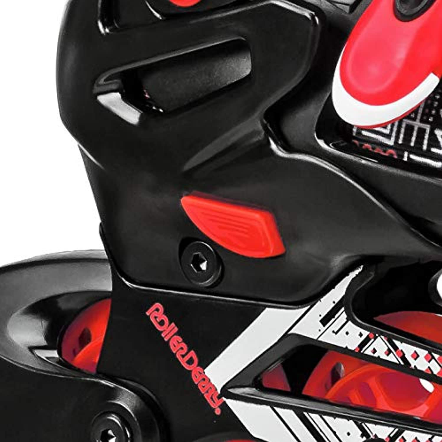 Roller Derby Caspian Boys Adjustable Inline-Quad Combo Skates - RED/Black Size