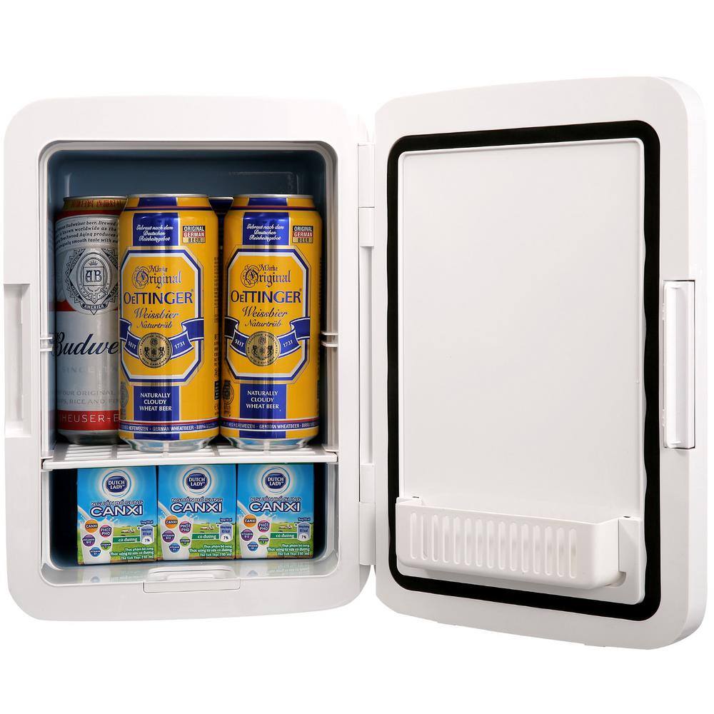 VEVOR Mini Fridge 10.8 in. 0.35 cu.ft. Retro Mini Refrigerator in Black Small Beverage Fridges MNBXHSBLPT10LMVXBV1