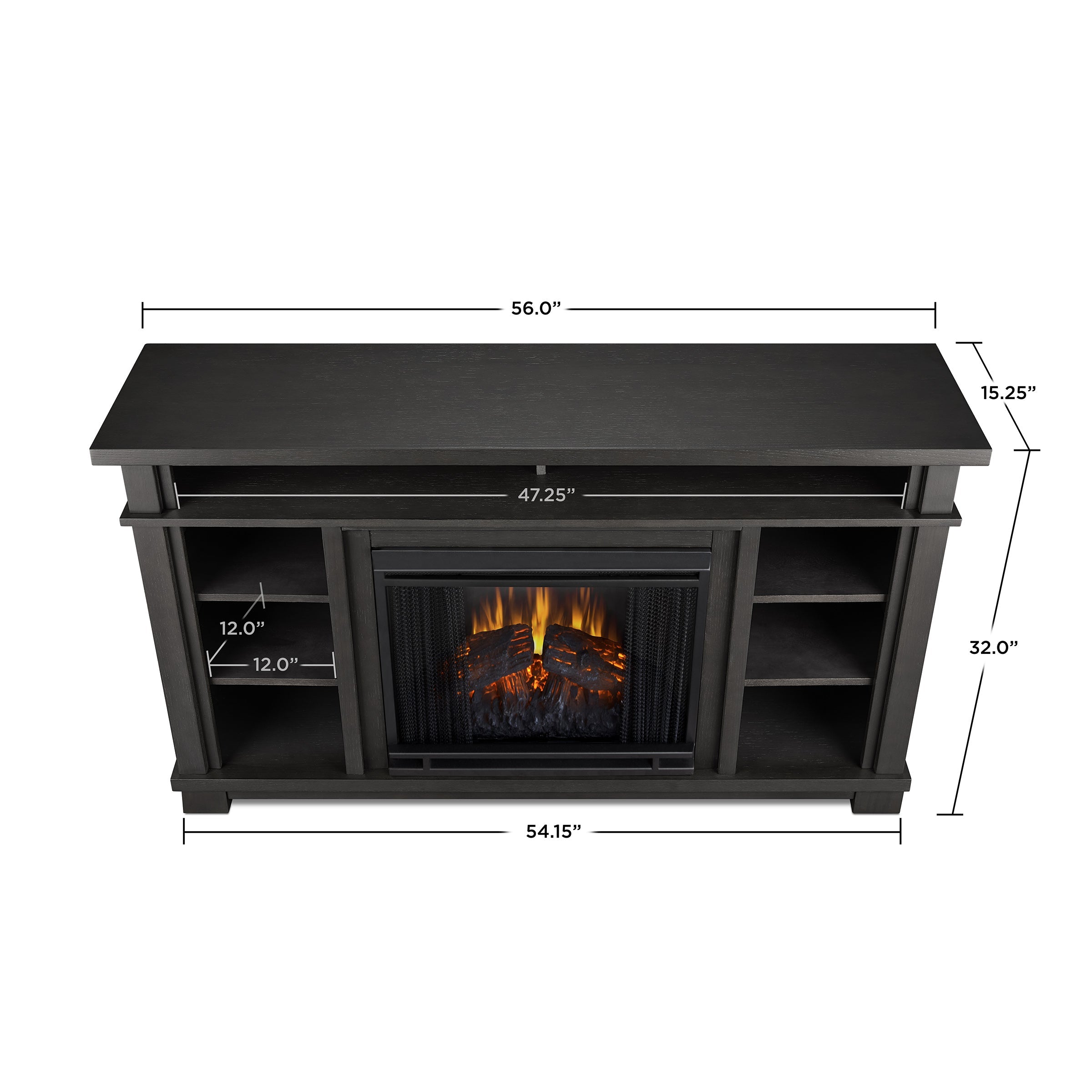 Belford Electric Fireplace in Gray by Real Flame