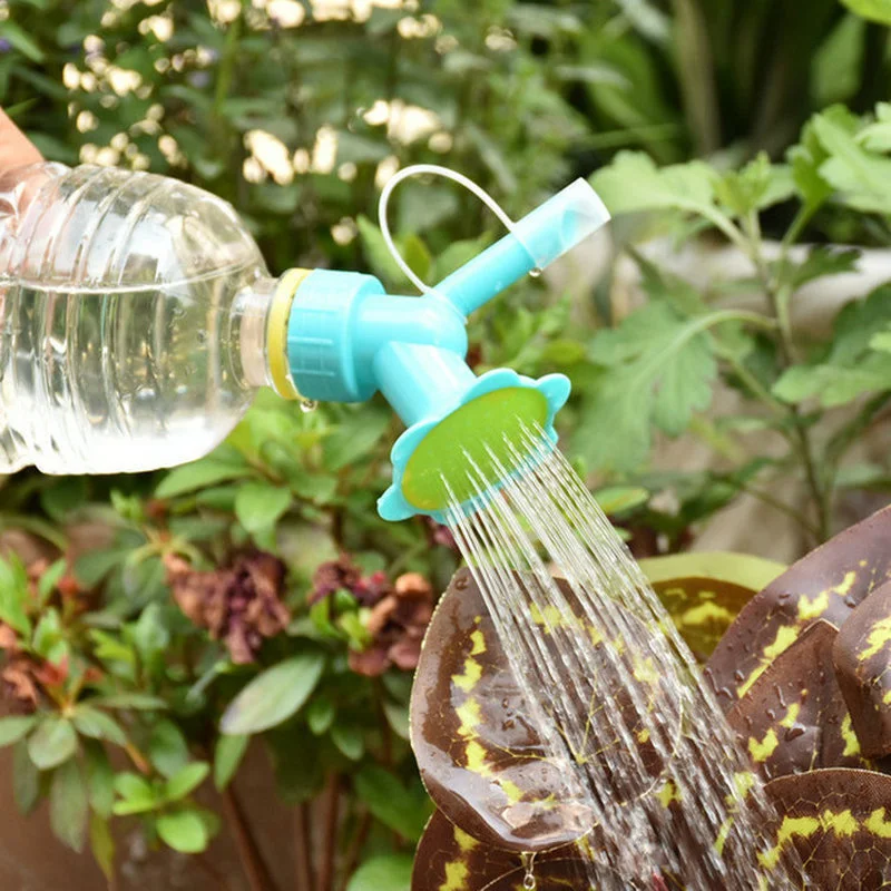 2 In 1 Plastic Sprinkler Nozzle 27~28mm Caliber Bottle Shower Cap Flower Plant Vegetable Watering Device Watering Can Sprinkler