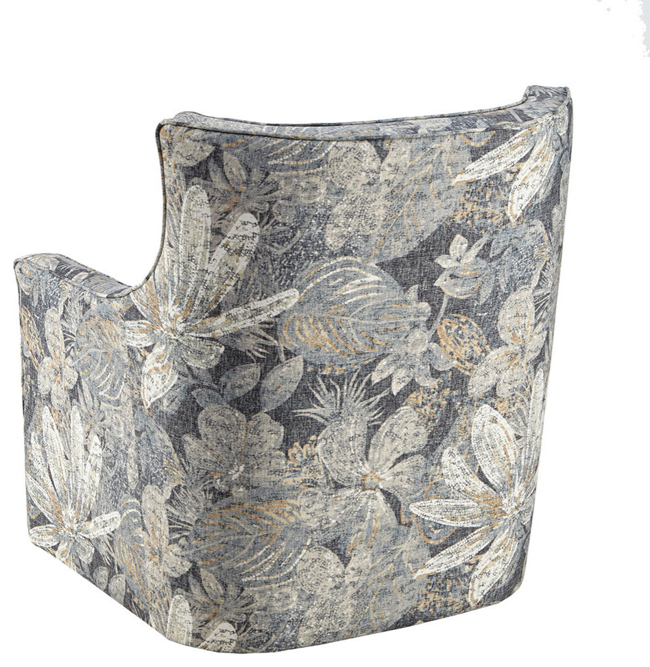 Madison Park Alana Floral Upholstered Swivel Accent Chair   Tropical   Gliders   by Olliix  Houzz