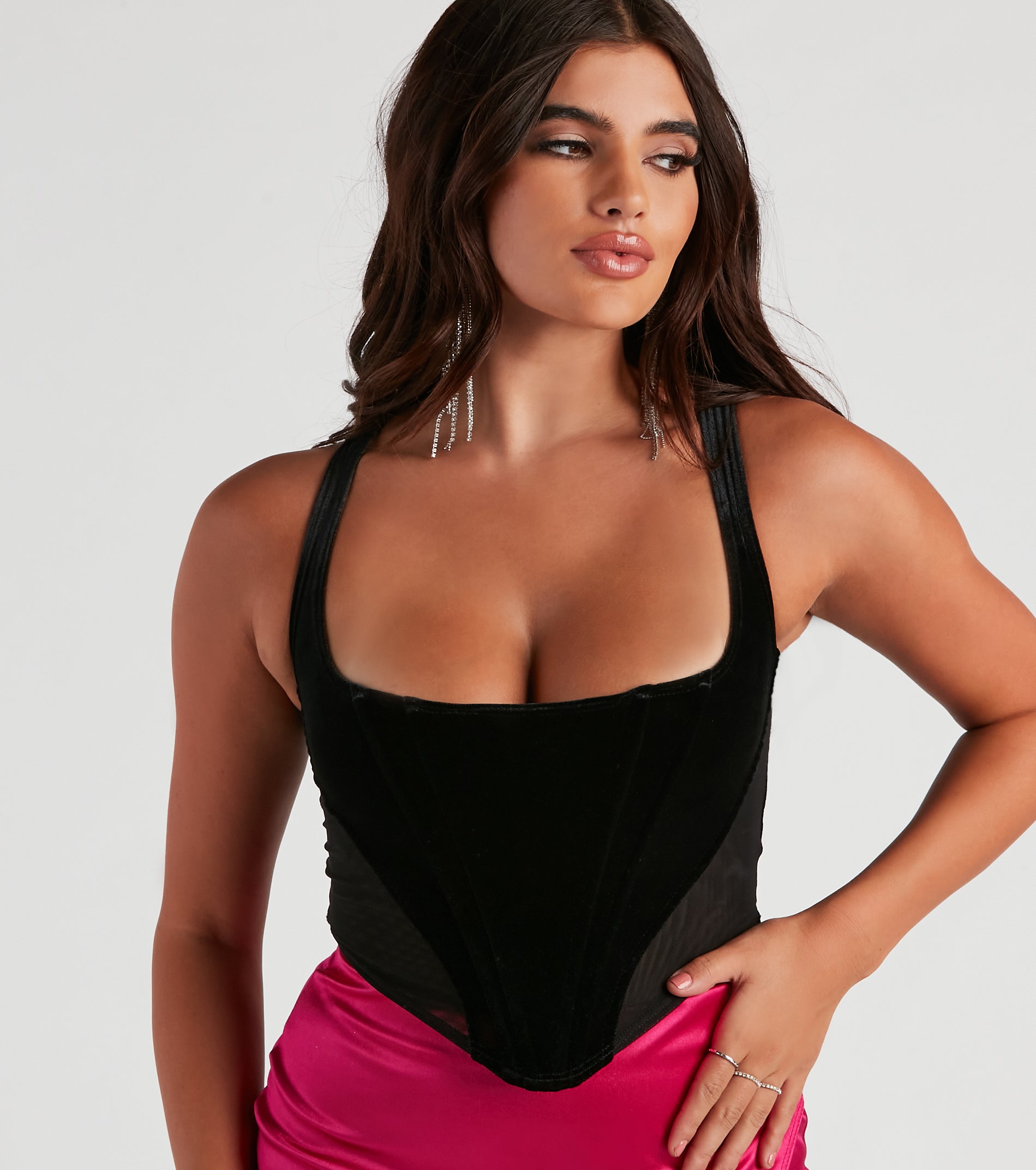 Velvet Vixen Cropped Bustier