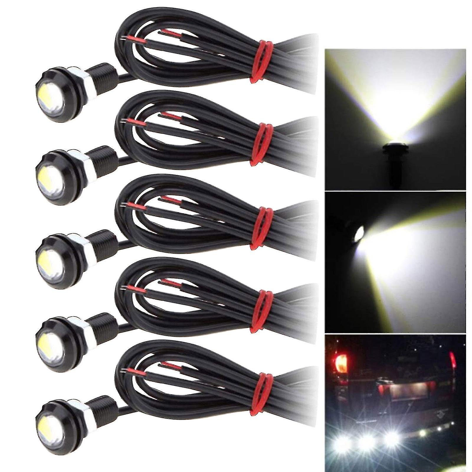 5x White Dc12v 9w  Eye Led Daytime Running Drl Backup Light Car Auto Lamp