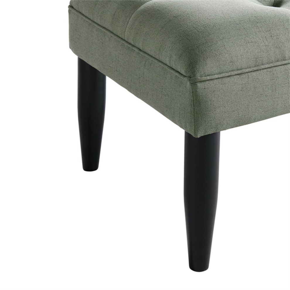 Picket House Furnishings Aris Tufted Upholstered Bench in Charcoal   Midcentury   Upholstered Benches   by Homesquare  Houzz