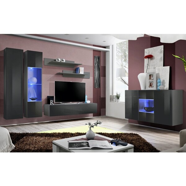 Fly SBII-A5 Wall Mounted Floating Modern Entertainment Center