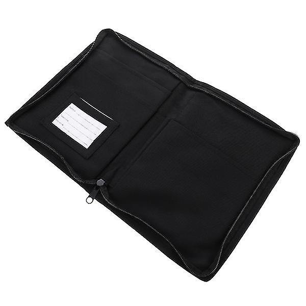 1pc Zipper Document Filing Folder Oxford Cloth File Bags Storage Bags Holder