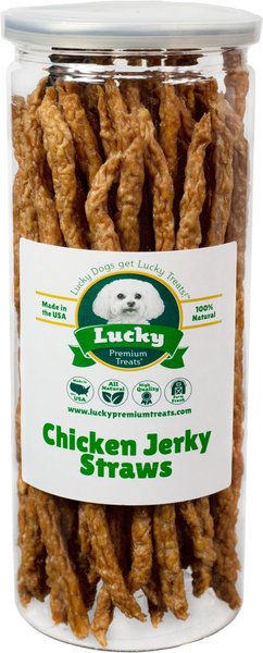 Lucky Premium Treats Chicken Jerky Straws Dog Treats