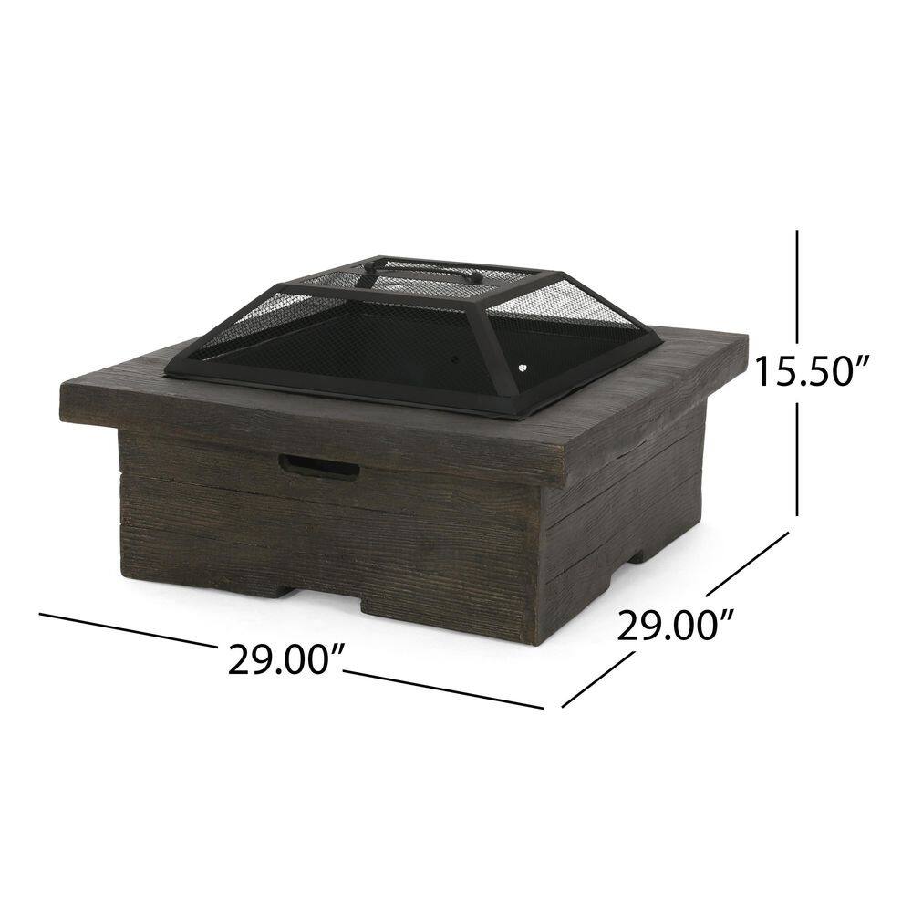 Noble House Berwick 29 in. Gray Wood Burning Fire Pit 107119