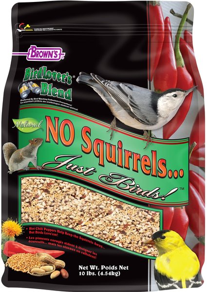 Brown's Bird Lover's Blend No Squirrels Just Birds Chili Pepper Wild Bird Food