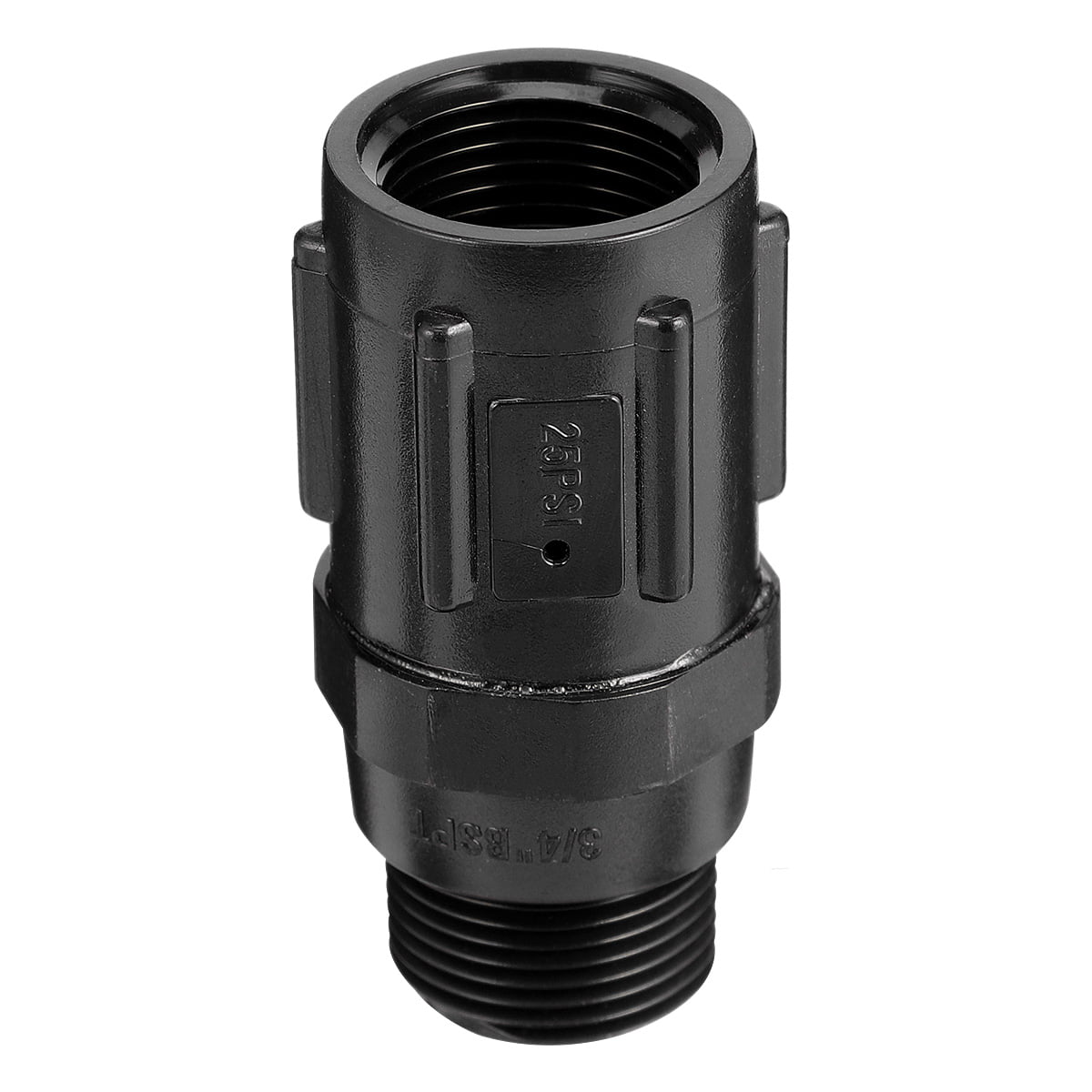 Drip Irrigation Regulating 3/4 inch 25 PSI Replacement Water Pressure Regulator (Black)