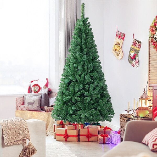 Yaheetech 6Ft/7.5Ft Artificial Lifelike Artificial Christmas Pine Tree