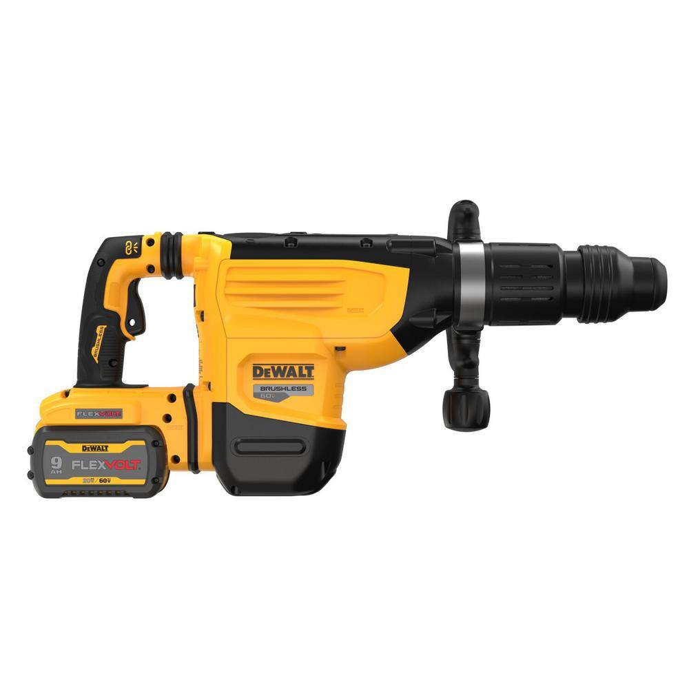 DW FLEXVOLT 60V Lithium-Ion Cordless SDS MAX 34 in. Demolition Hammer Kit with 9.0Ah Battery Charger and Kit Box DCH892X1