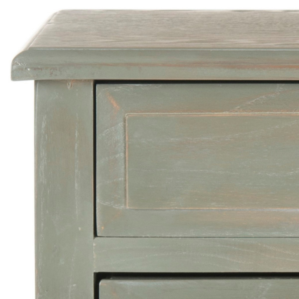 Edy End Table With Storage Drawers Ash Gray   Farmhouse   Side Tables And End Tables   by Virgil Stanis Design  Houzz