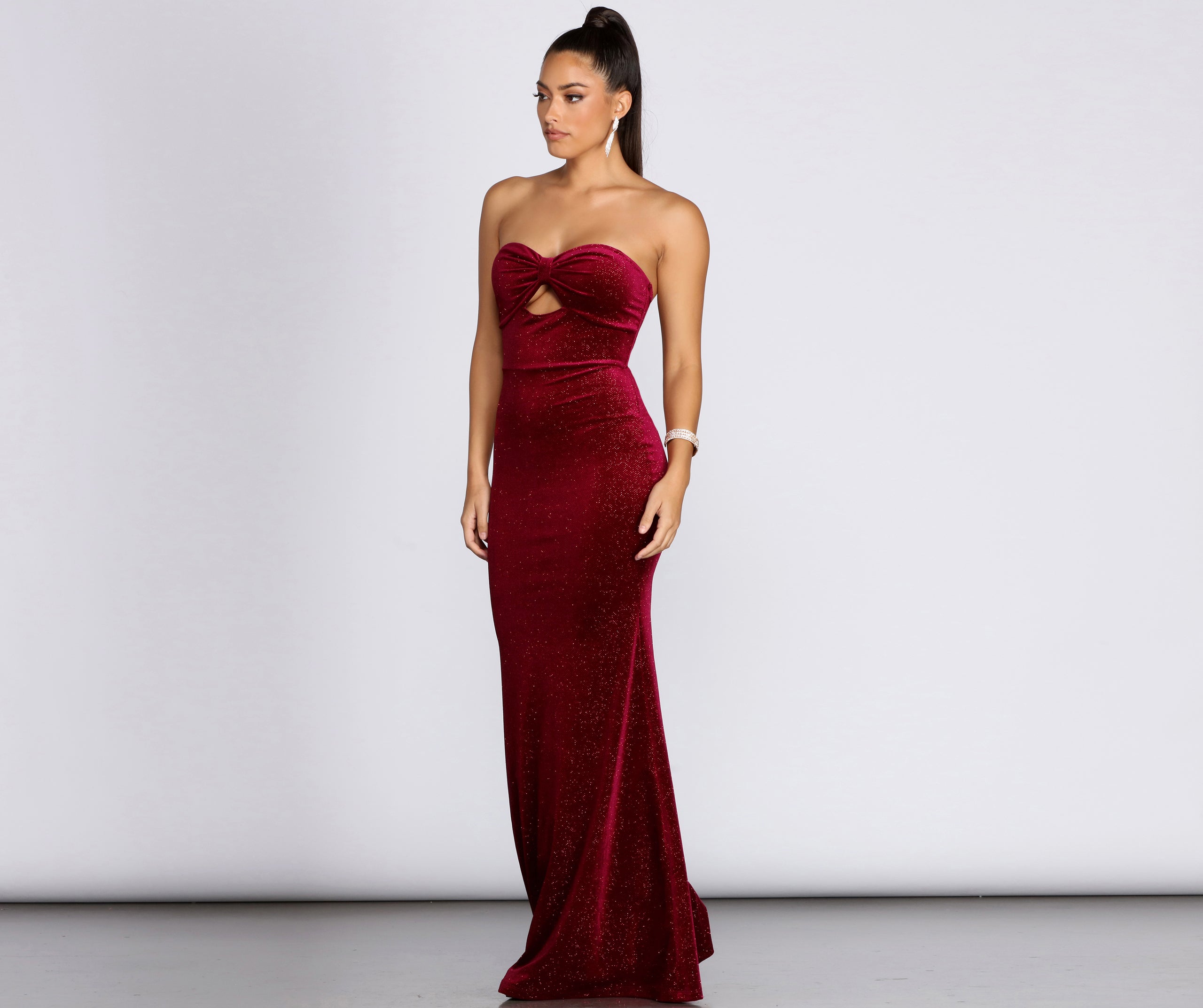 Annabeth Velvet Strapless Gown