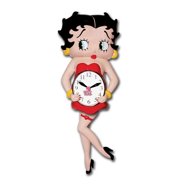 Collections Etc Betty Boop 3d Animated Analog Wall Clock White