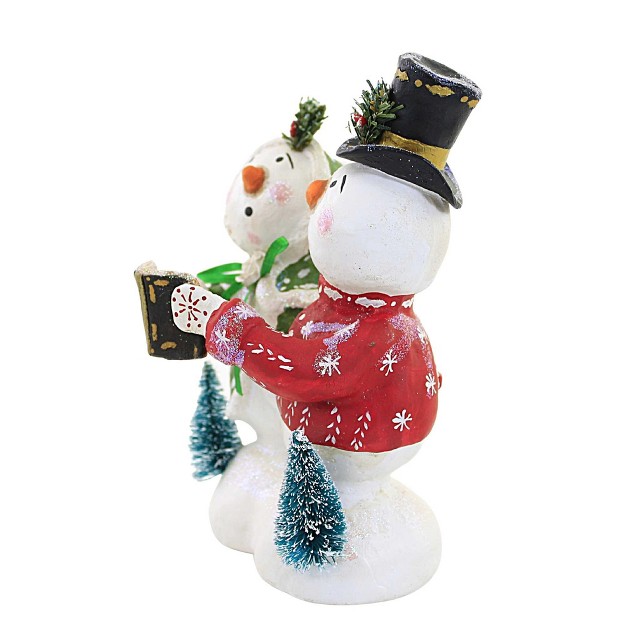 Charles Mcclenning Caroling One Figurine 7 5 Inches Snowmen Singing Christmas 24153 Polyresin White