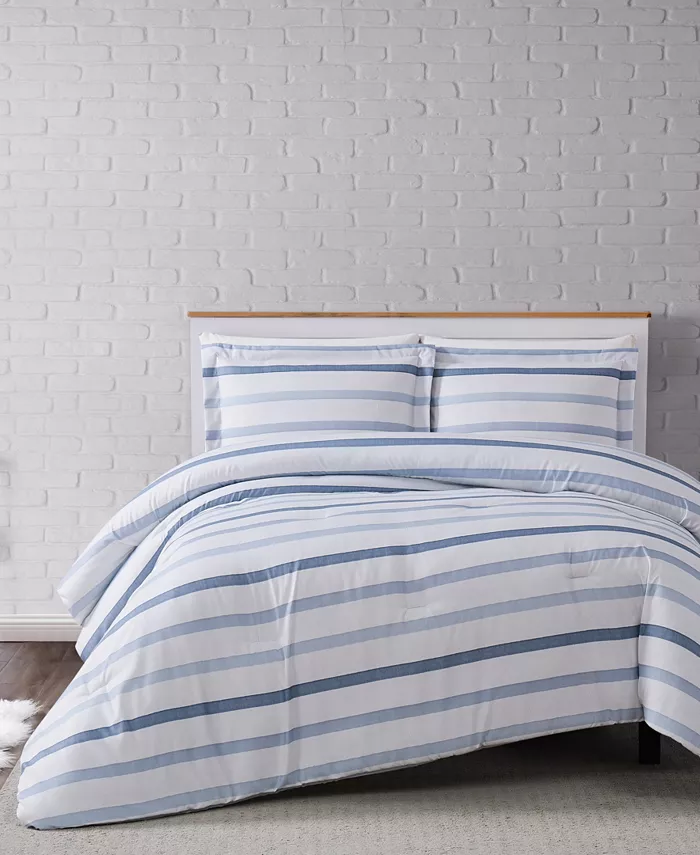 Truly Soft Waffle Stripe 2-Piece Comforter Set - Twin XL