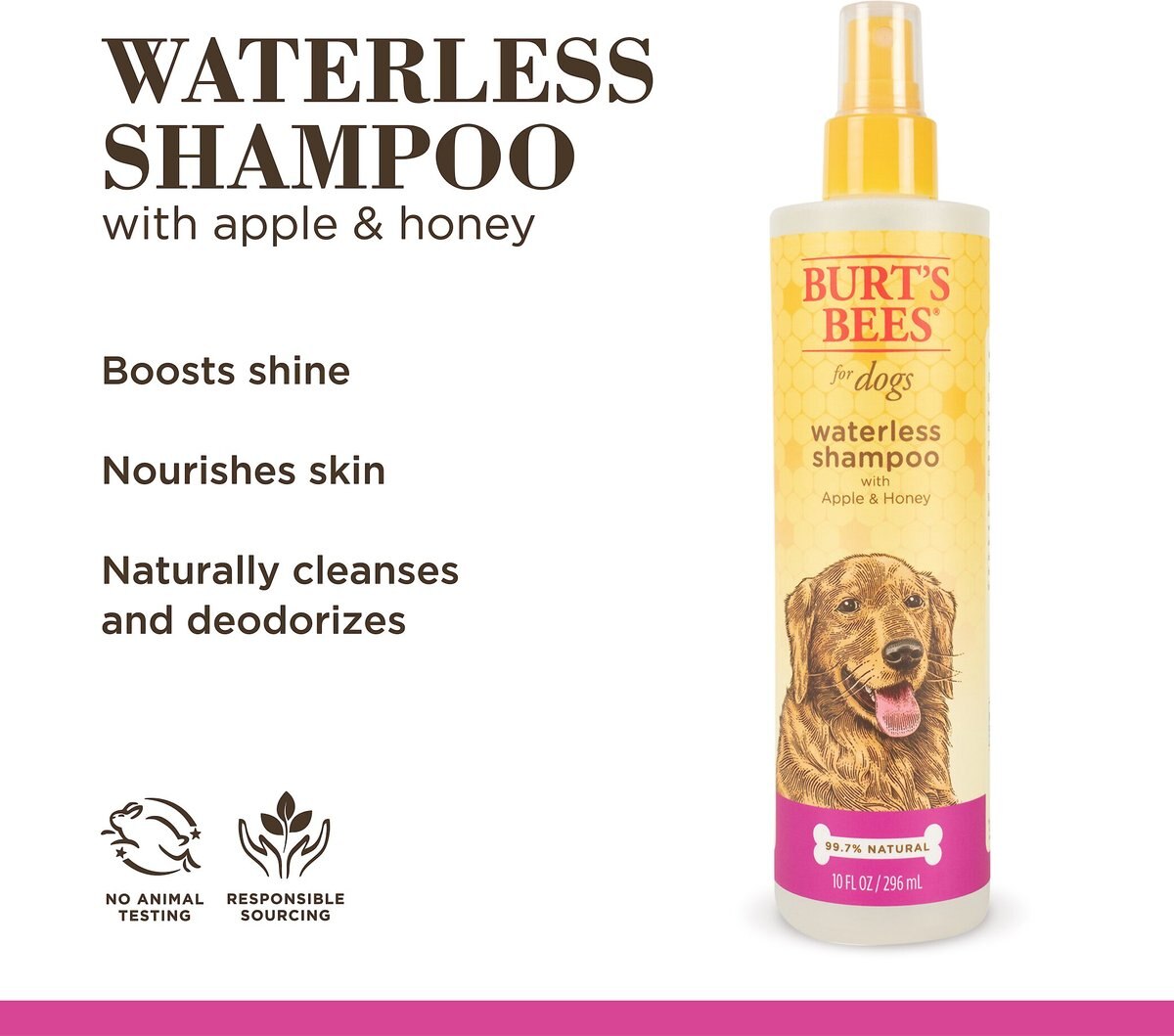 Burt's Bees Waterless Shampoo with Apple and Honey for Dogs