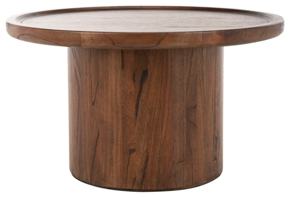 Vine Round Pedestal Coffee Table  Dark/Walnut   Transitional   Coffee Tables   by Rustic Home Furniture Deco  Houzz