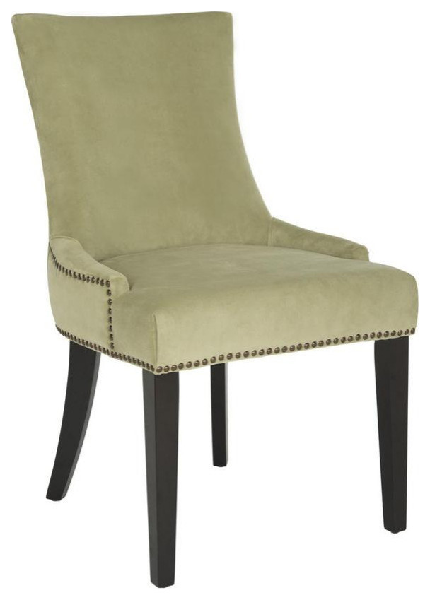 De De 19 quotDining Chair  Set of 2  Silver Nail Heads  Mushroom   Transitional   Dining Chairs   by Rustic Home Furniture Deco  Houzz