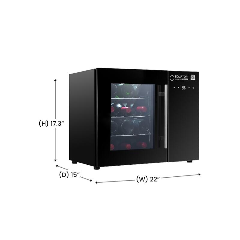 Equator WR12 22 Inch Black Wine Cooler