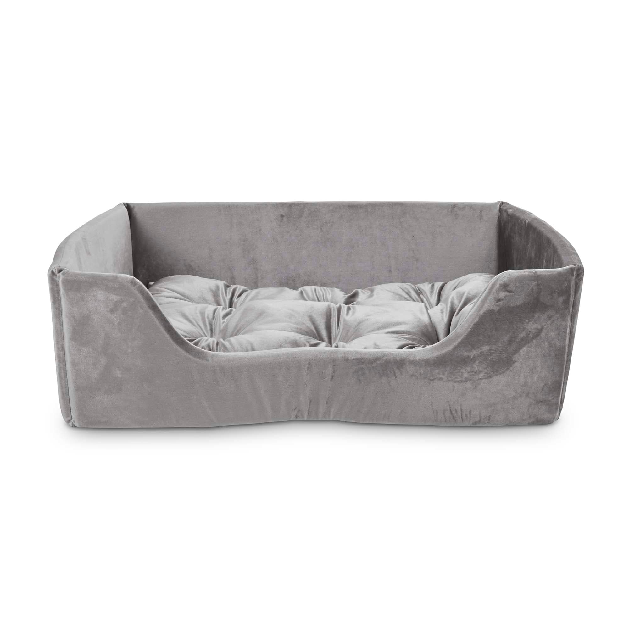 EveryYay Grey Snooze Fest Cuddler Box Dog Bed， 24