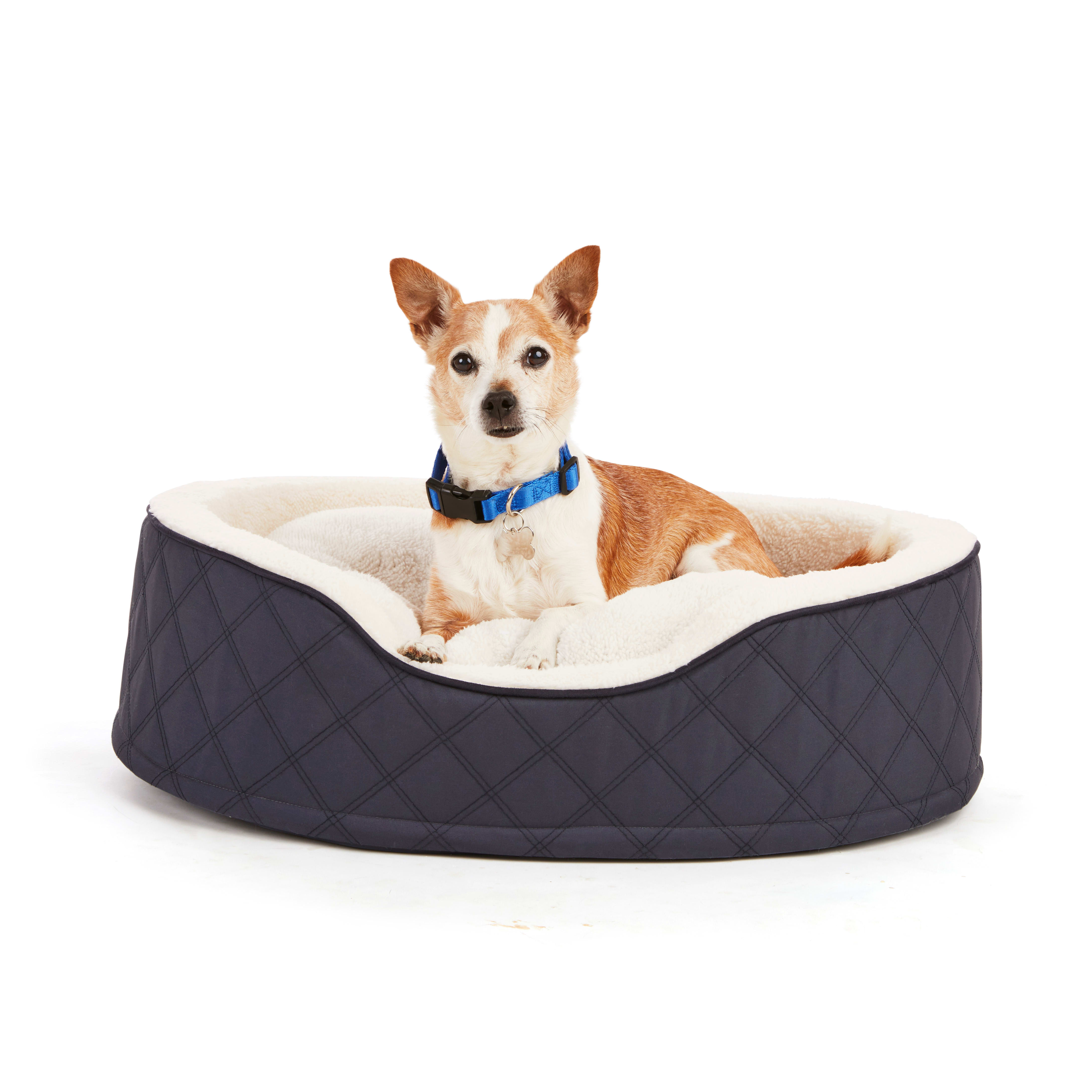 EVERYYAY Blue Cuddler Orthopedic Dog Bed， 28