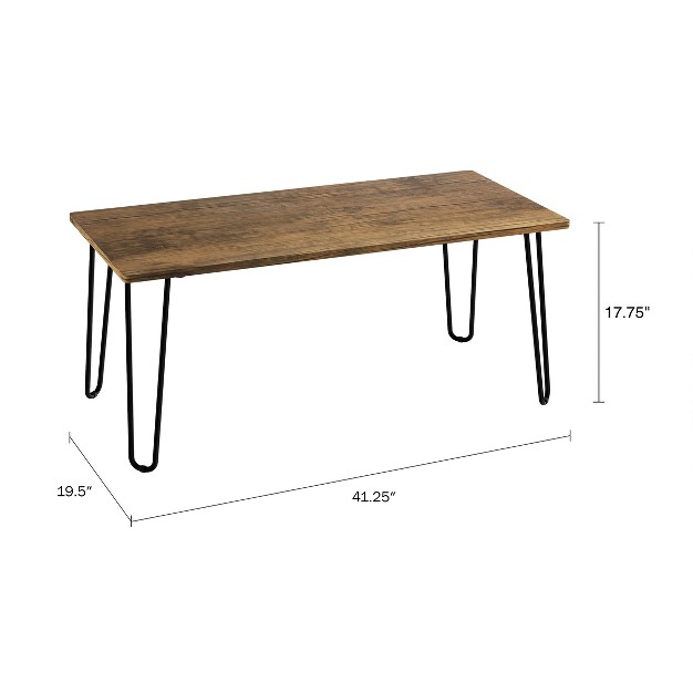 Lavish Home Modern Coffee Table With Hairpin Legs Modern Industrial