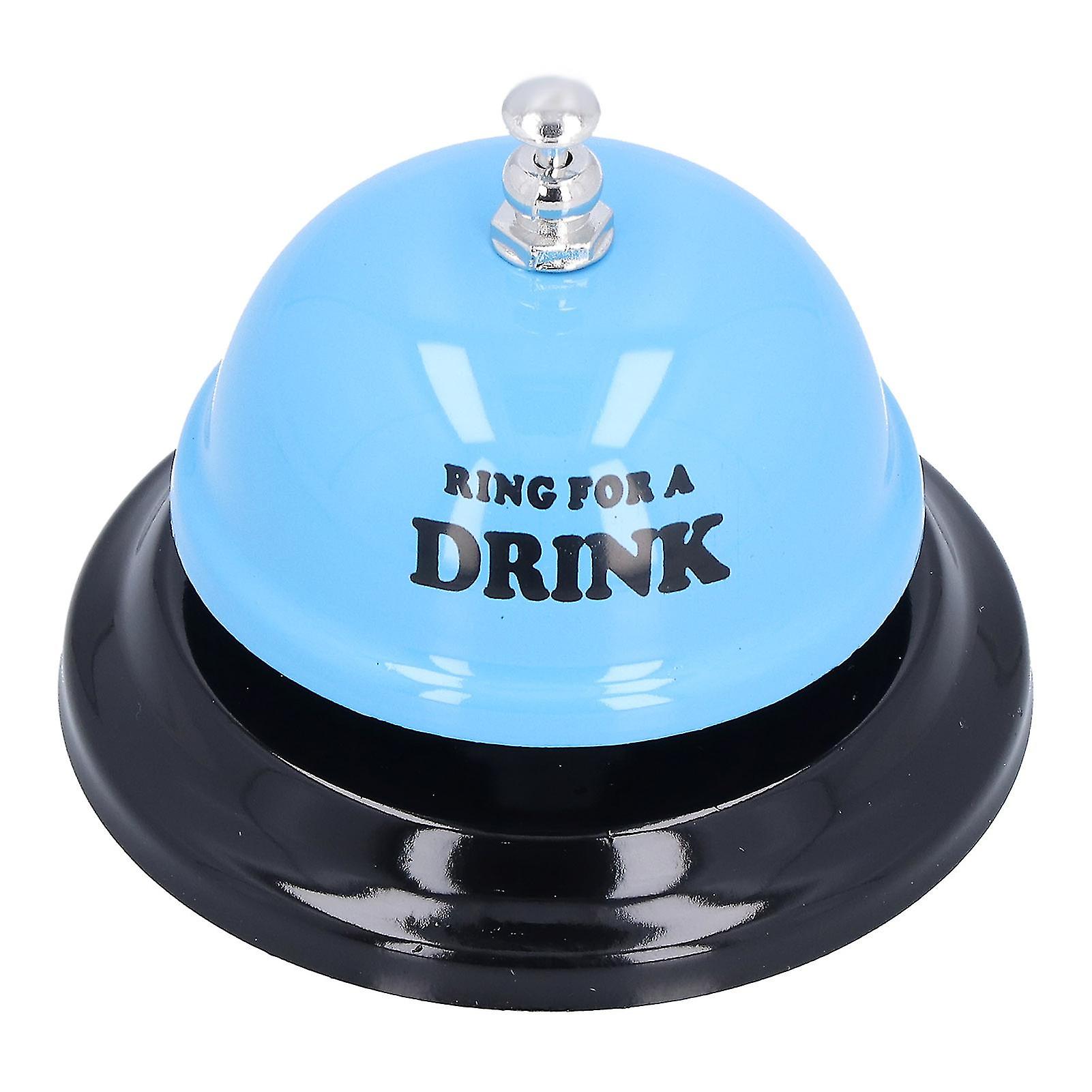 Restaurant Call Bell with Anti Slip Base Manual Meeting Bar Service Bell for Dinner School(Blue )