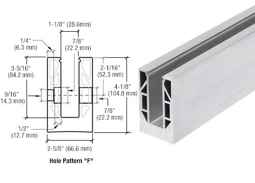 CRL 8B58F 8B Series Mill Aluminum 120 Square Base...