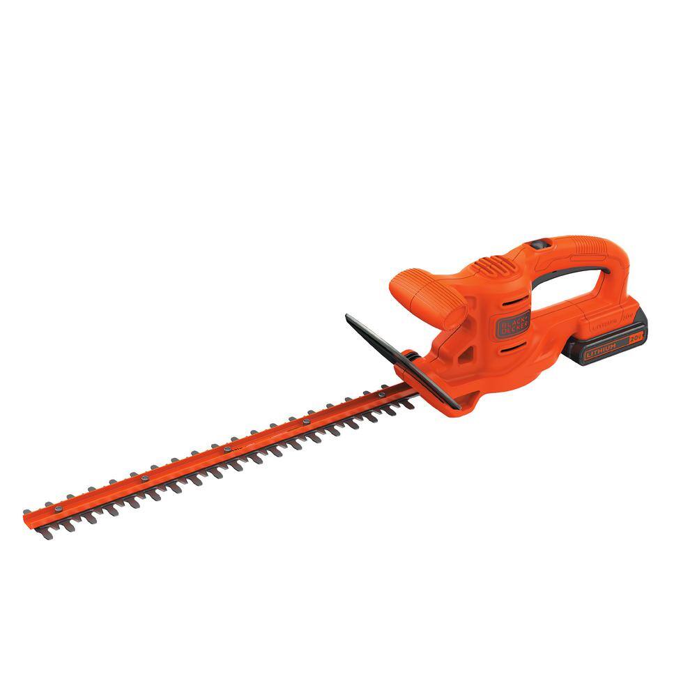 BLACK+DECKER 20V MAX Cordless Battery Powered Hedge Trimmer Kit with (1) 1.5Ah Battery  Charger LHT218C1