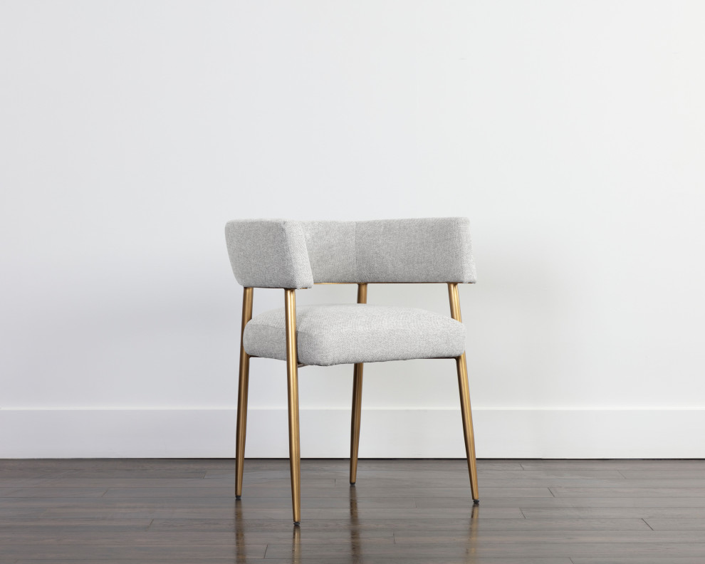 Maestro Dining Armchair Belfast Heather Grey   Midcentury   Dining Chairs   by Sunpan Modern Home  Houzz