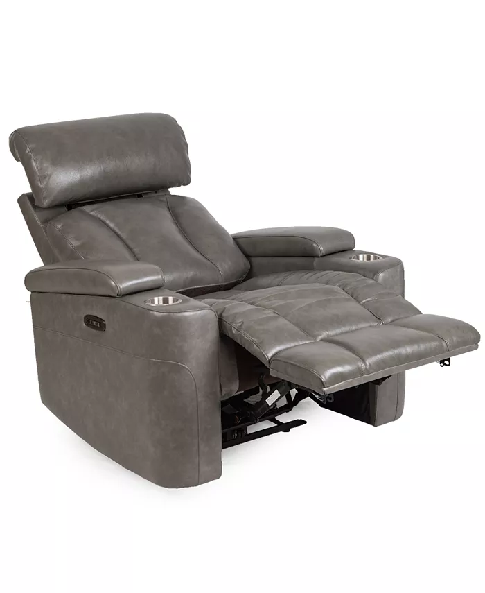 Furniture Helston Leather Triple Power Recliner