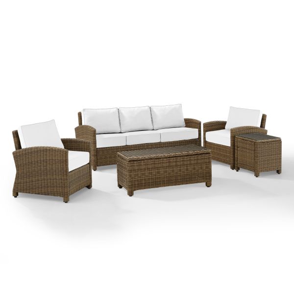 Bradenton 5Pc Outdoor Wicker Sofa Set - Sunbrella