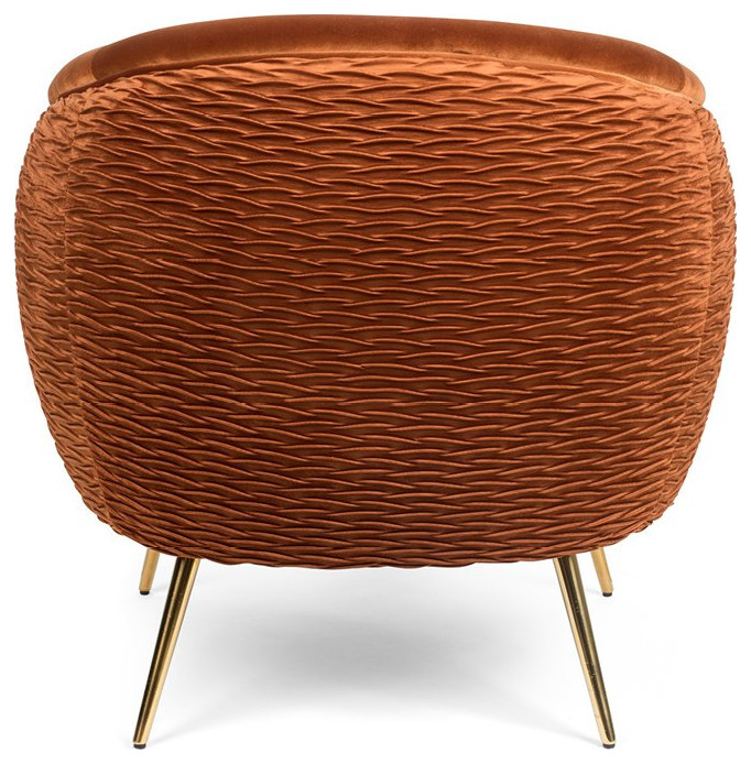 Curved Orange Lounge Chair  Bold Monkey So Curvy   Midcentury   Armchairs And Accent Chairs   by Luxury Furnitures  Houzz