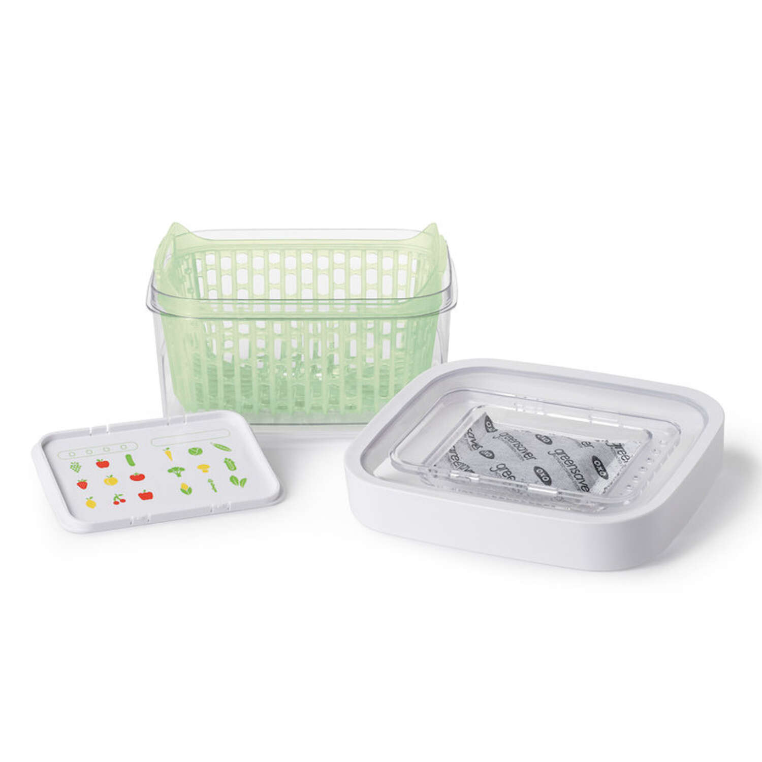 OXO Good Grips 1.6 qt Clear/Green Produce Keeper 1 pk