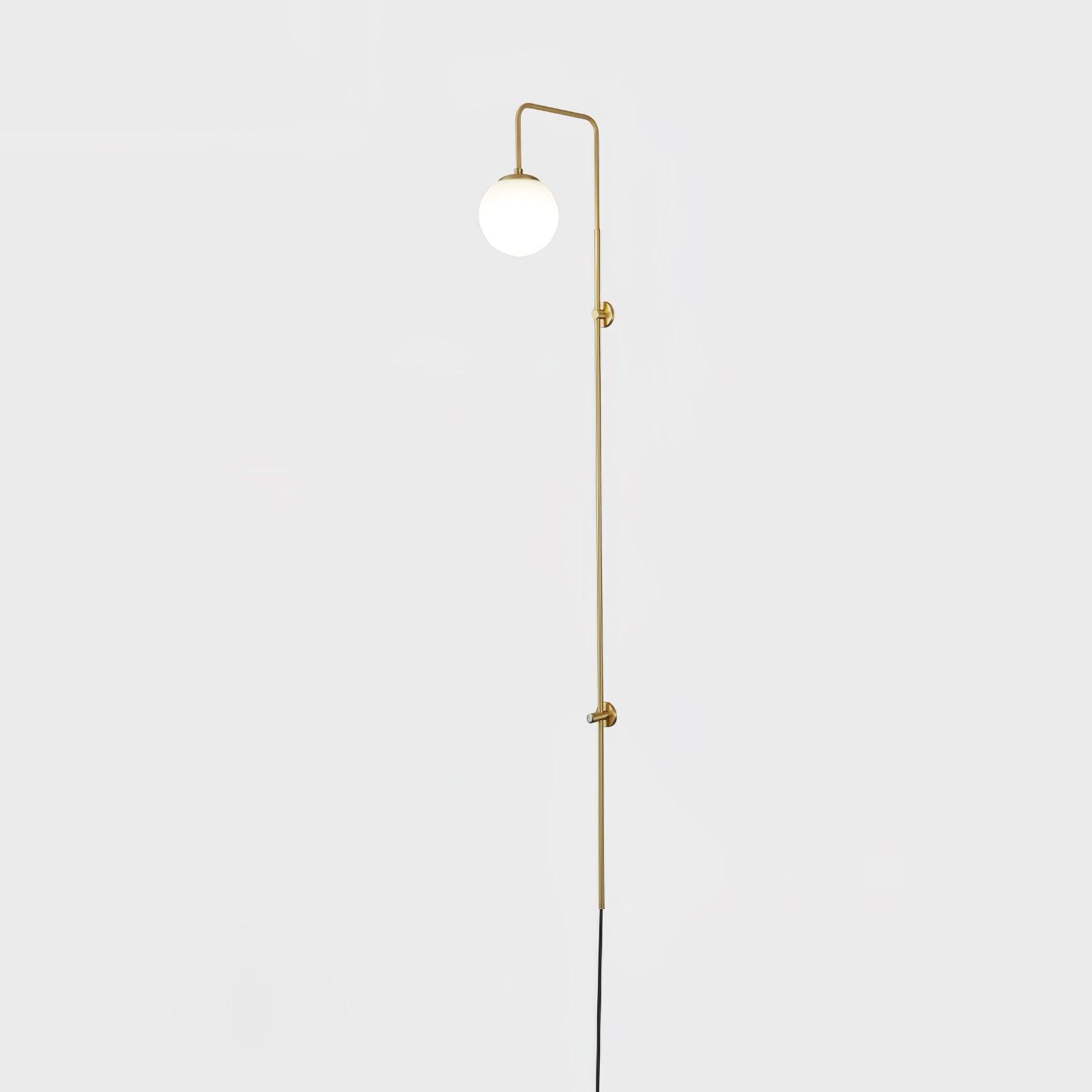 Globe Brass Plug-in Wall Sconce