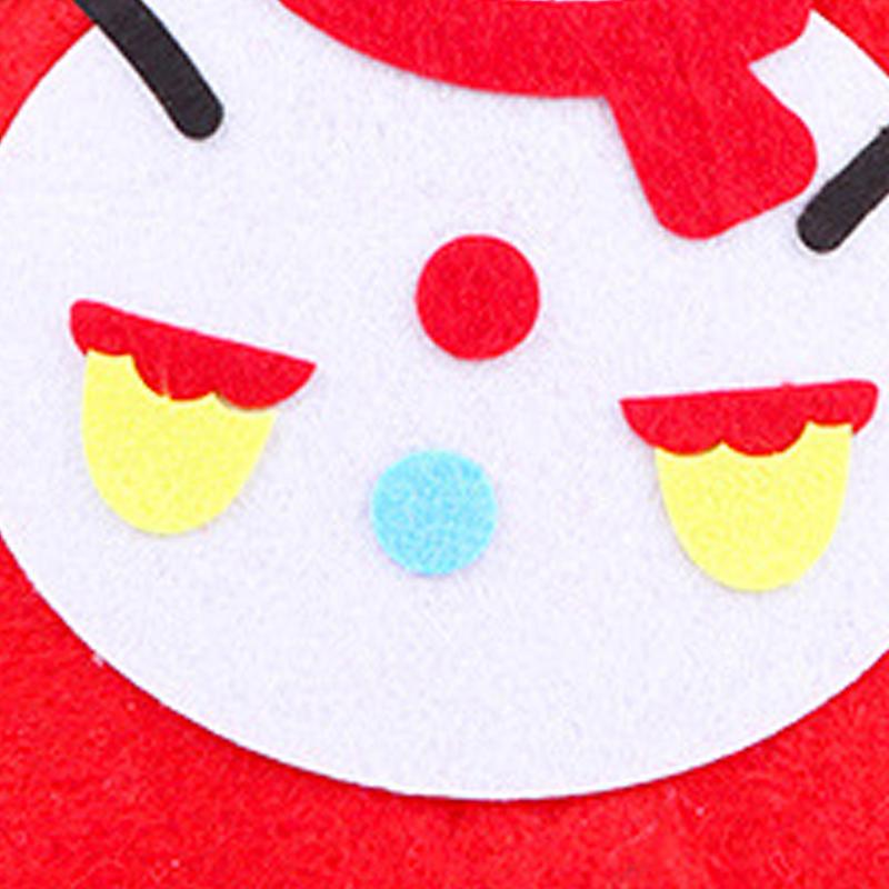 Felt Christmas Craft Nonwoven Fabric Cute DIY Felt Christmas Sewing Craft Ornament Handmade Toy Hat (Snowman)