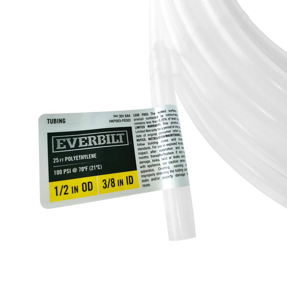 Everbilt 12 in. O.D. x 38 in. I.D. x 25 ft. Polyethylene Tube 301844