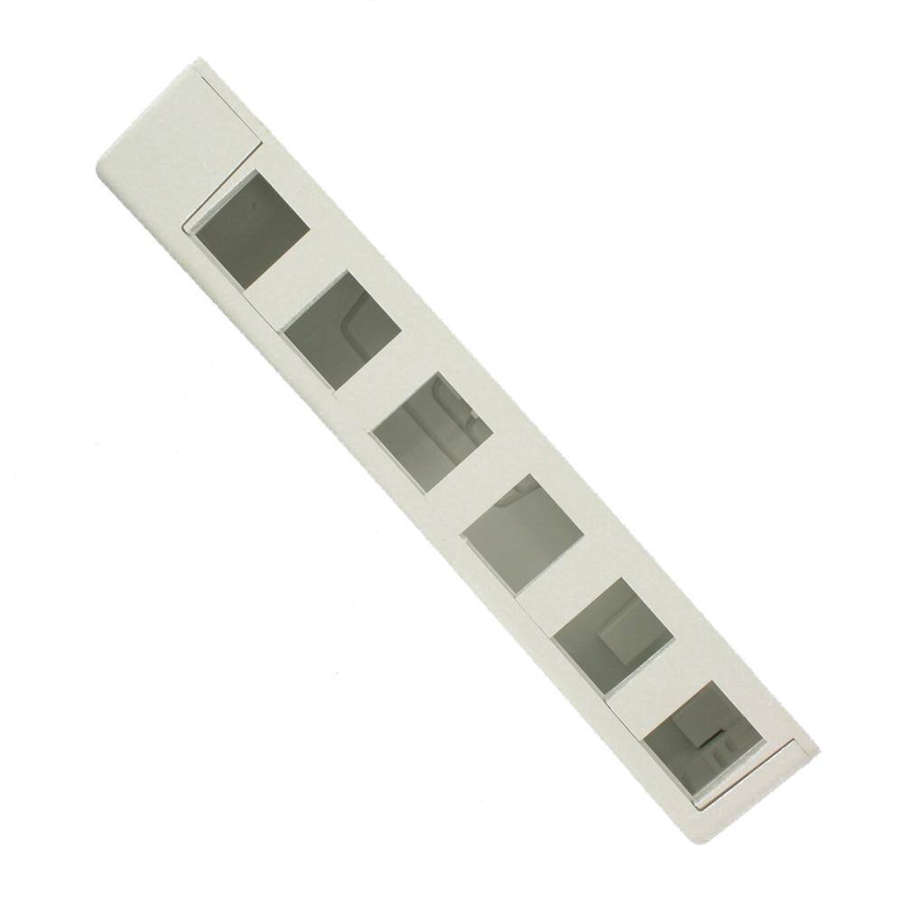 Leviton 6-Port QuickPort Surface Mount Box White 41089-6WP