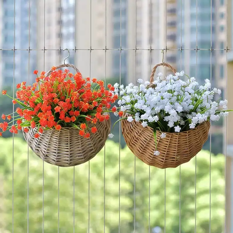 NEW ARRIVAL Vietnam Handwoven Rattan Gardening Natural Flower Pots  Planter Pots  Decorations for Home